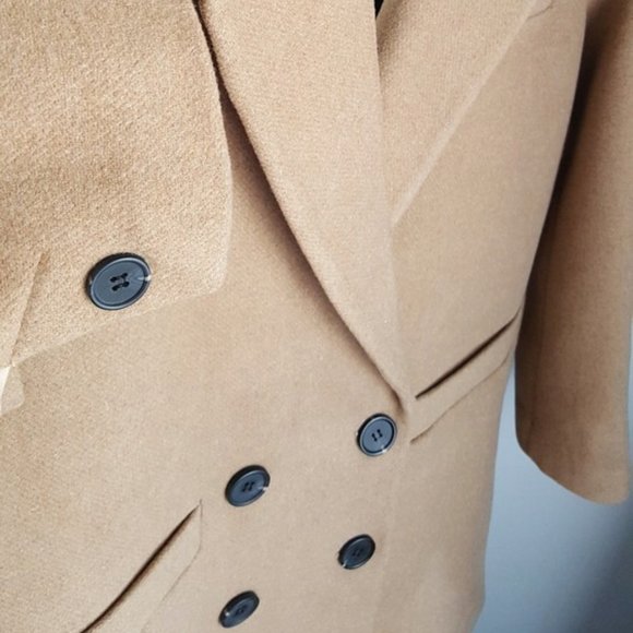 LAST ❤️NWT ZARA CAMEL MASCUINE COAT - Picture 9 of 16